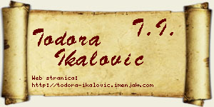 Todora Ikalović vizit kartica